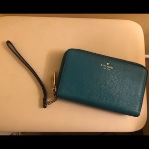 Kate spade turquoise dual wallet